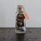 250g Large Tumble Polished Stones in Cork-Top Glass Jars