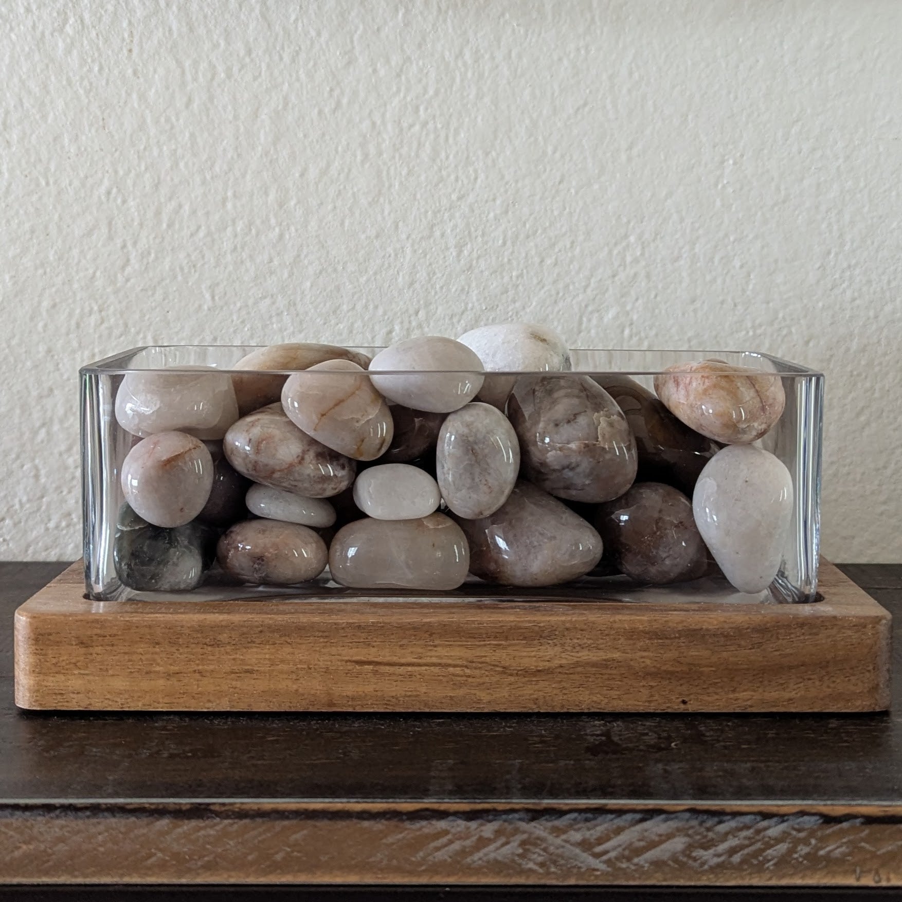 Signature Stones in Horizontal Glass Display
